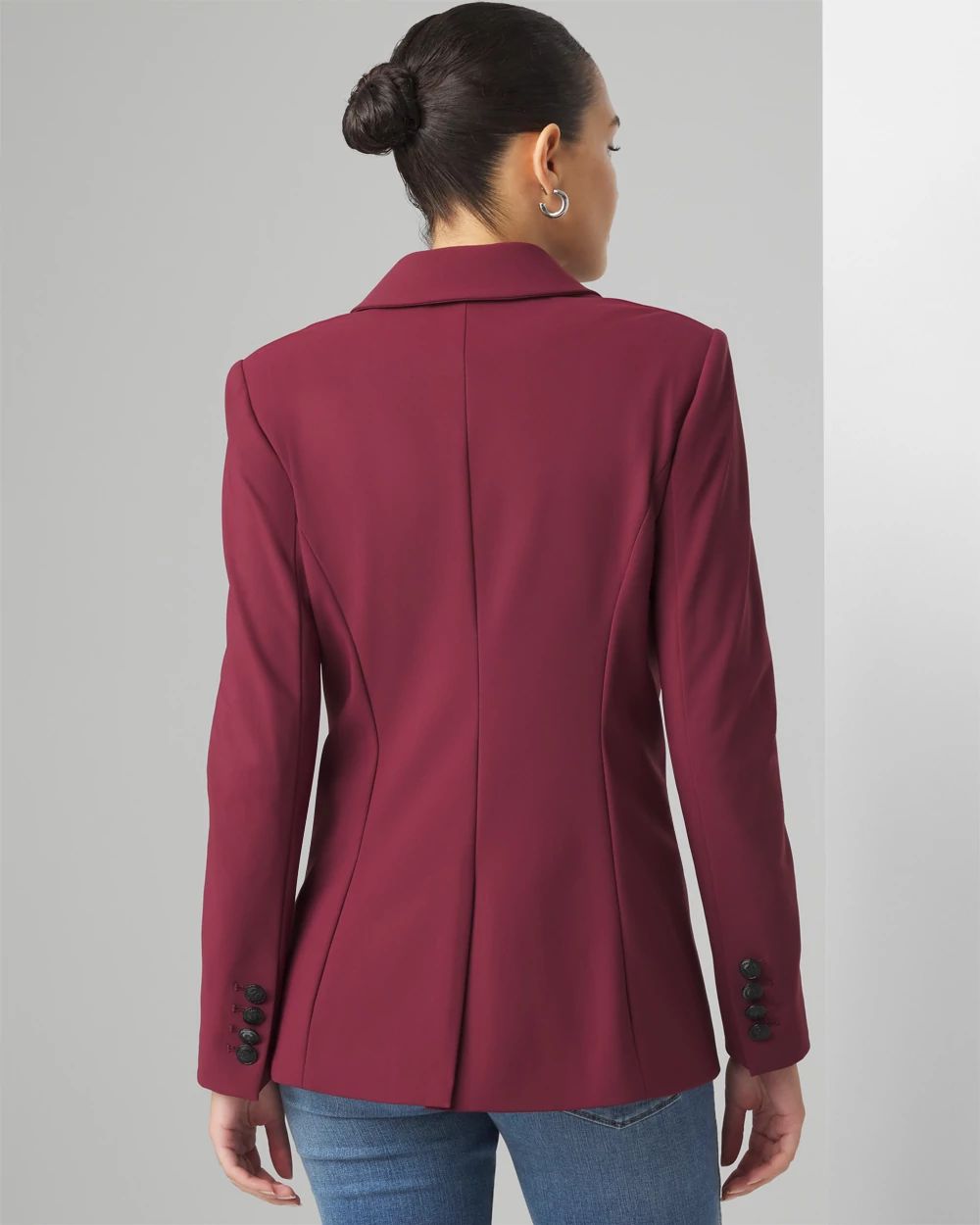 Women's Black Double-Breasted Blazer
